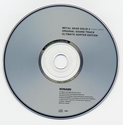 Metal Gear Solid 2 Substance Original Sound Track Ultimate Sorter 